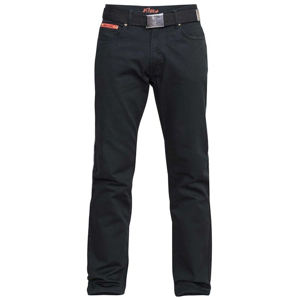 Duke Mens D555 London Mario Bedford Cord Pants / Black